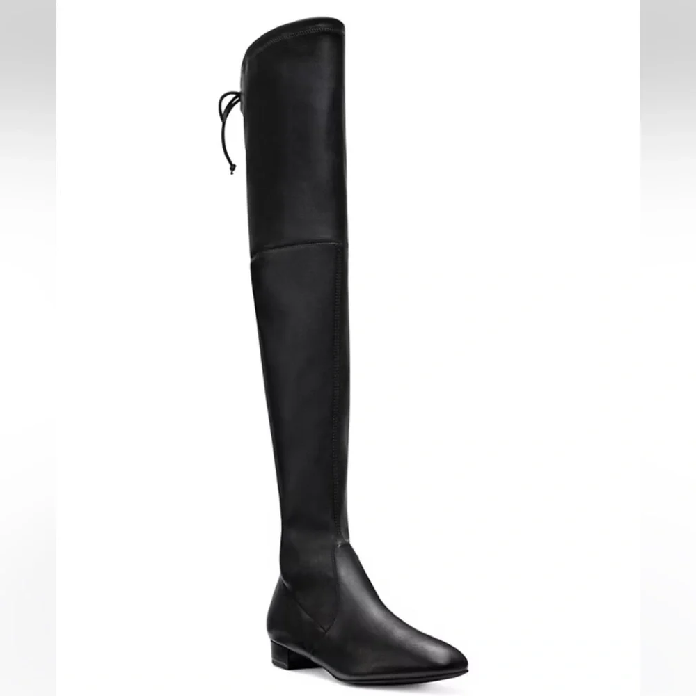 Stuart Weitzman Genna 25 City Boot Stretch Nappa Leather OTK Black Sz 5